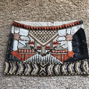 All Saints Newaz Beaded Skirt